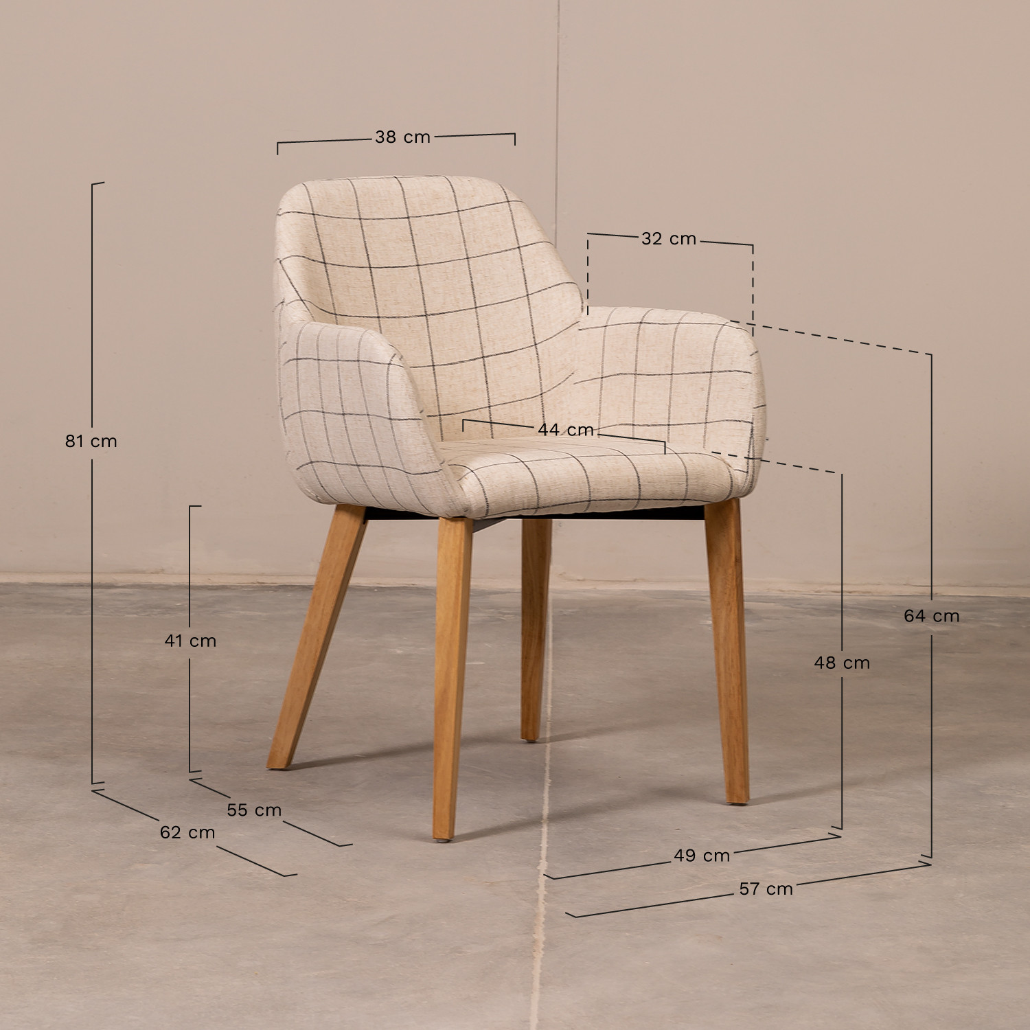 Silla de Comedor en Tela Lynn - SKLUM