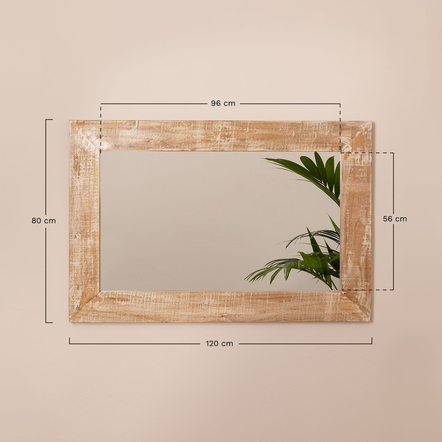 Espejo de Pared Rectangular en Madera (120x80 cm) Vuipo - SKLUM