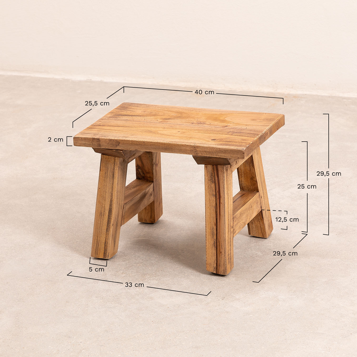 Banco en Madera Reciclada Rieve - SKLUM