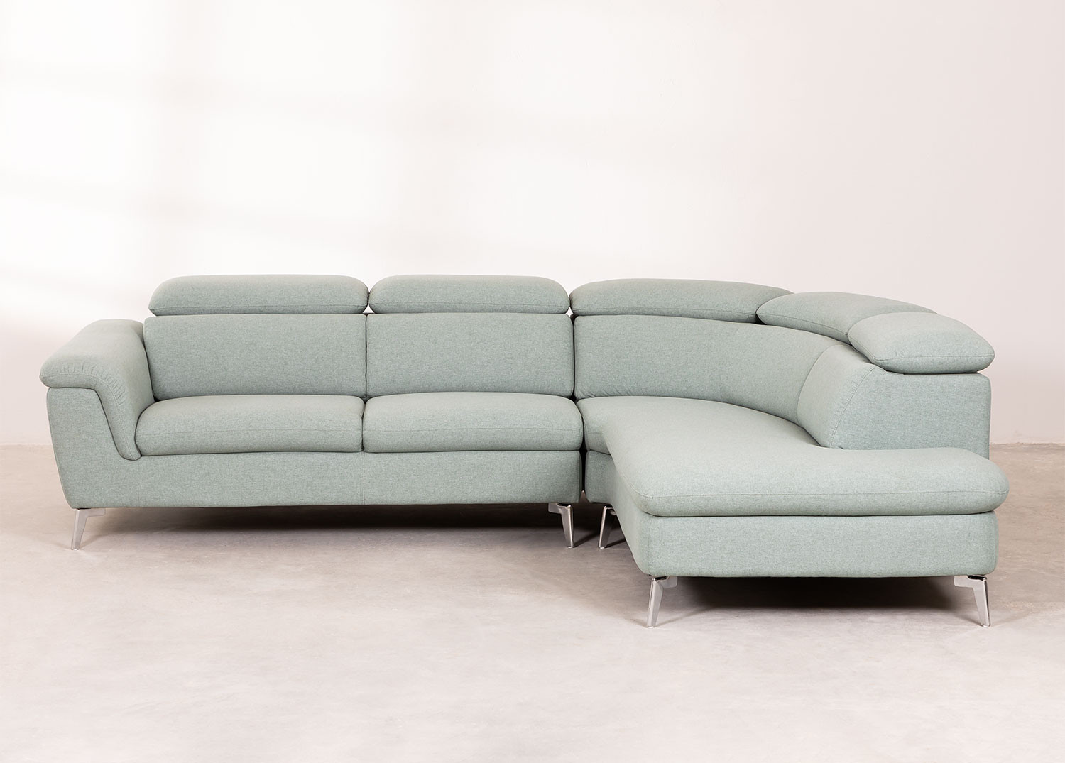 Sofá Chaise Longue de 4 Plazas en Tela Coner SKLUM