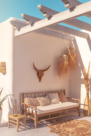 Barra de Bar con 2 Taburetes en Bambú Oasis - SKLUM