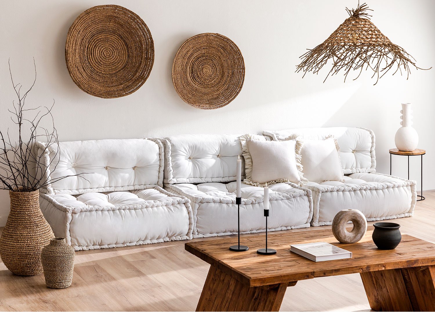 Salón estilo boho