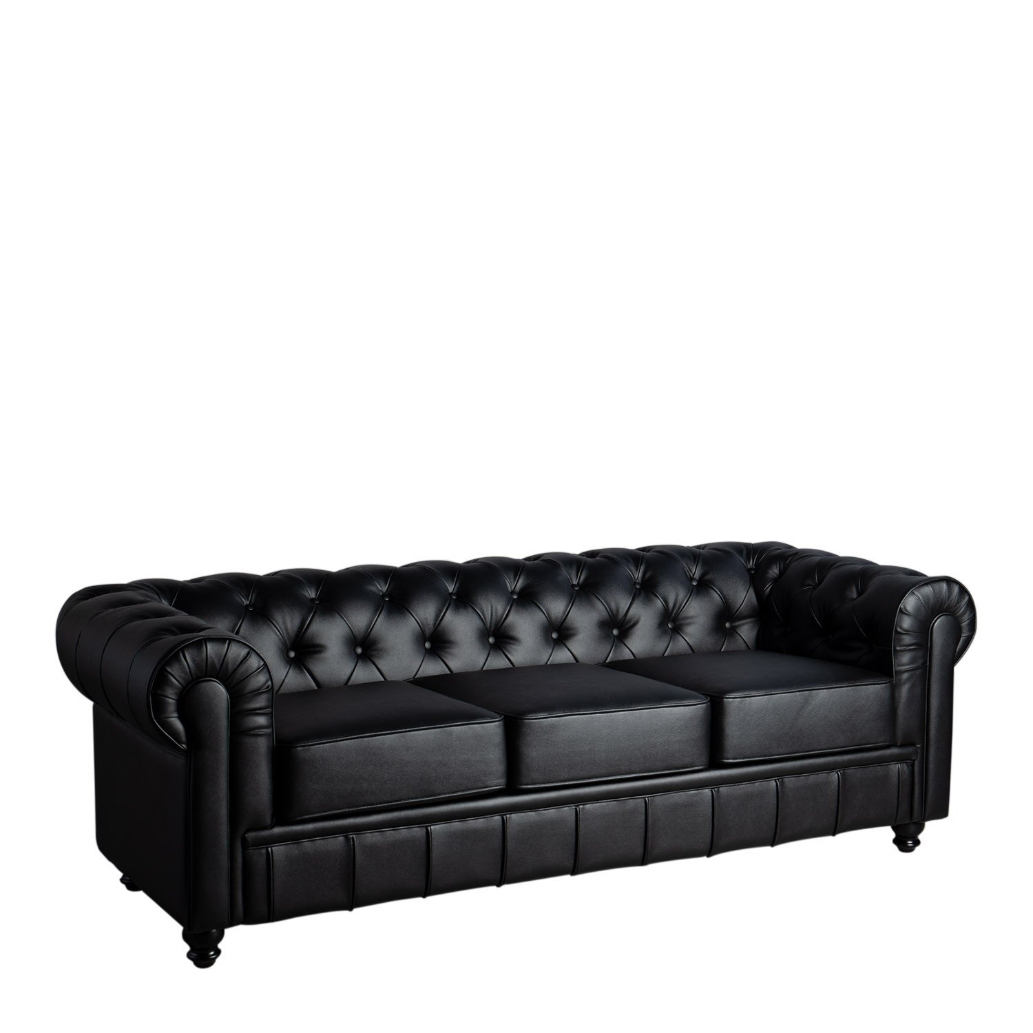 Three Seater Leatherette Chester Sofa Charly Sklum Three Seater Leatherette Chester Sofa